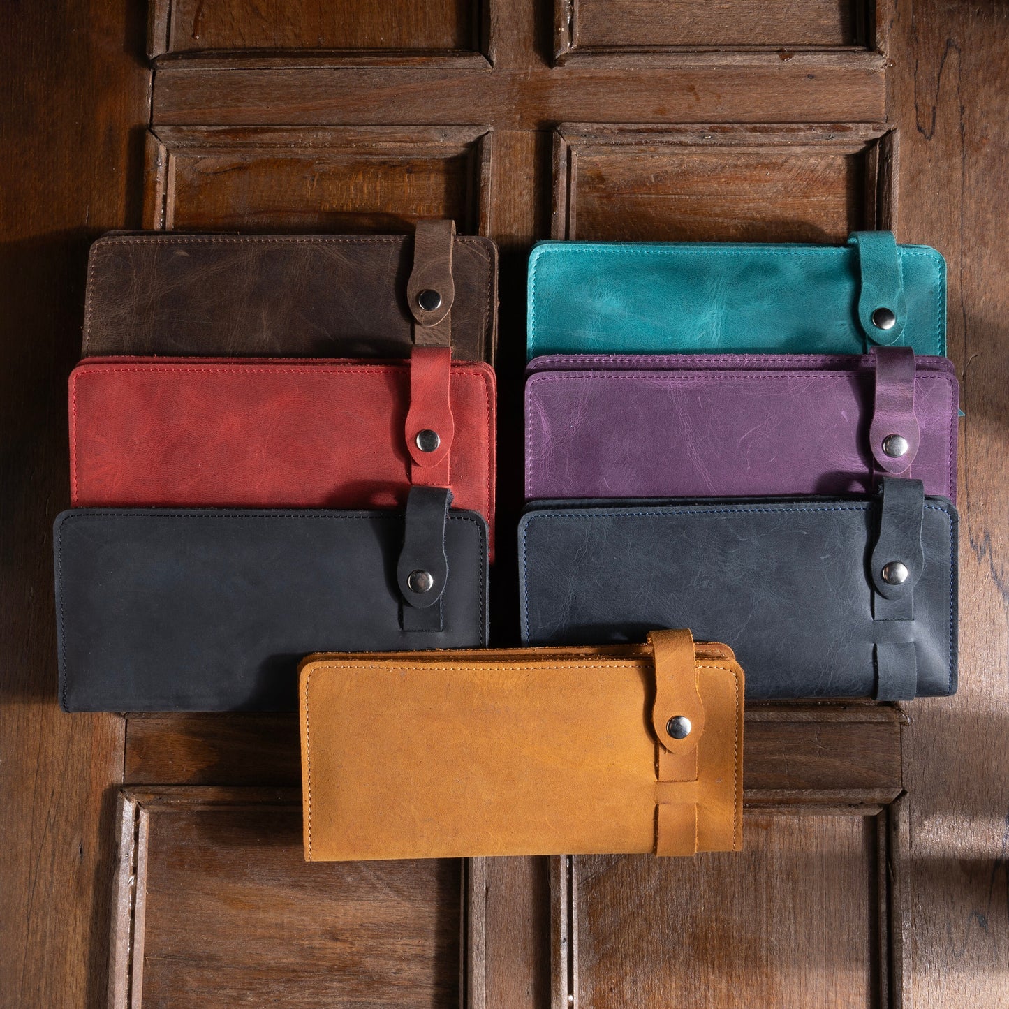 Personalized Long Leather Wallet, Leather Unisex Wallet, Gift for Him, Gift for Her, Anniversary Gift, Custom Wallet, Mens Gift, Womens Gift