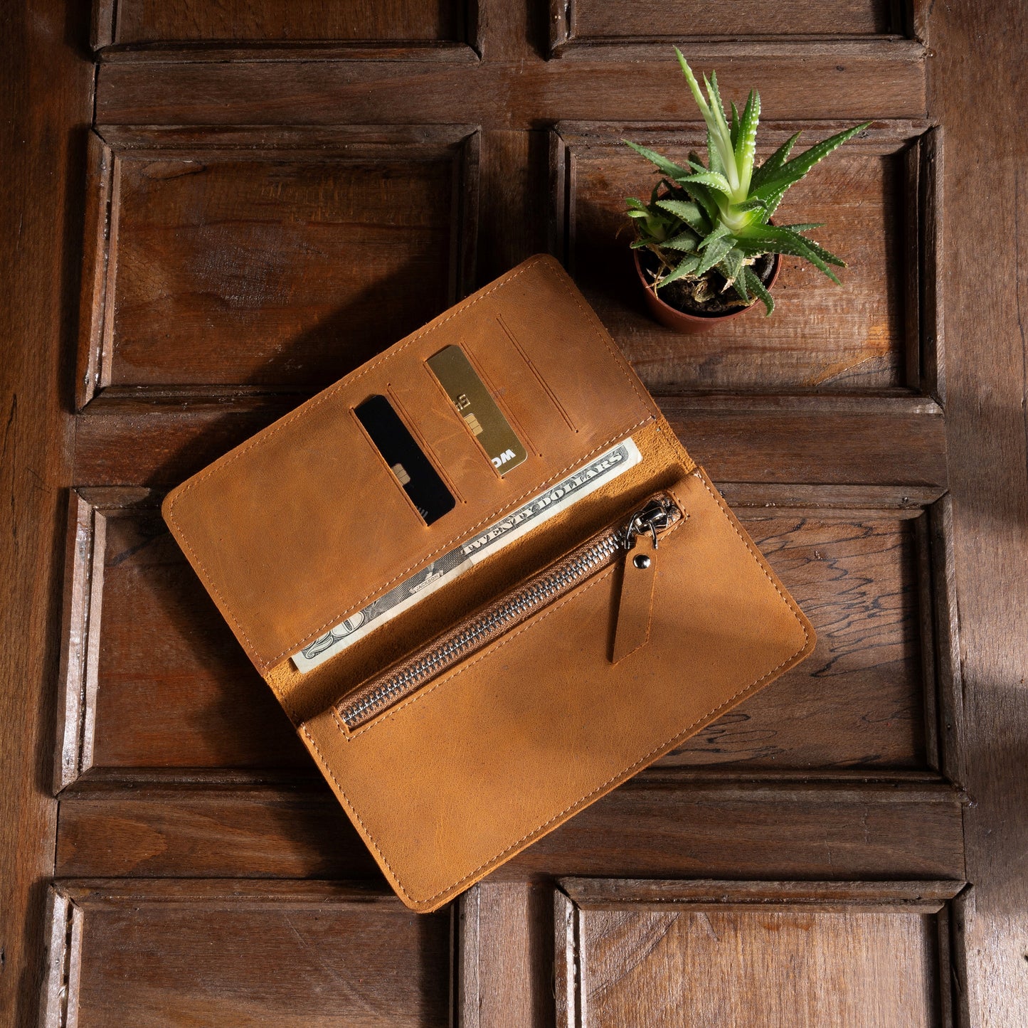 Personalized Long Leather Wallet, Leather Unisex Wallet, Gift for Him, Gift for Her, Anniversary Gift, Custom Wallet, Mens Gift, Womens Gift