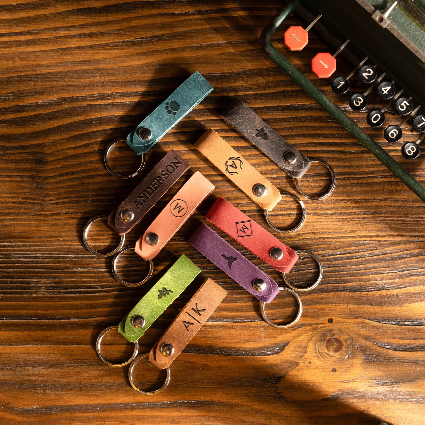 Personalized Leather Keychain | Custom Leather Keychain | Leather Key Fob | Gifts for her and him | Birthday Gift | Anniversary Gift |