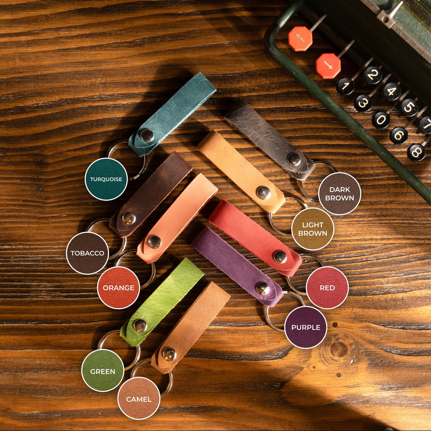 Personalized Leather Keychain | Custom Leather Keychain | Leather Key Fob | Gifts for her and him | Birthday Gift | Anniversary Gift |
