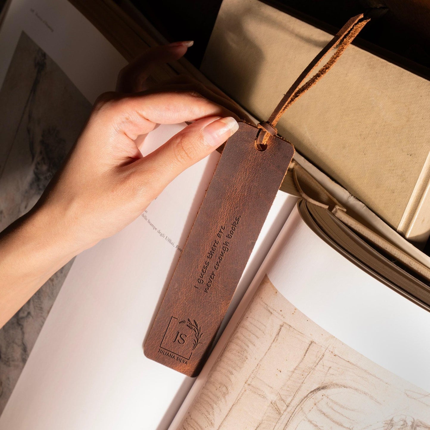 Personalized Leather Bookmark | Custom Quote Bookmark | Handmade Bookmark | Bookworm Gift | Anniversary Gift | Birthday Gift | Book Lover