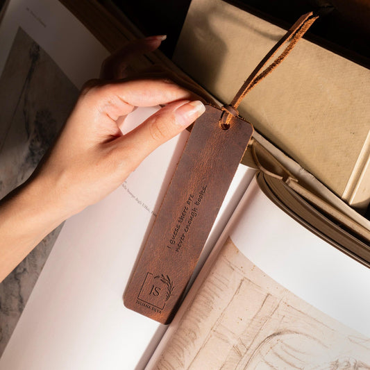 Personalized Leather Bookmark | Custom Quote Bookmark | Handmade Bookmark | Bookworm Gift | Anniversary Gift | Birthday Gift | Book Lover