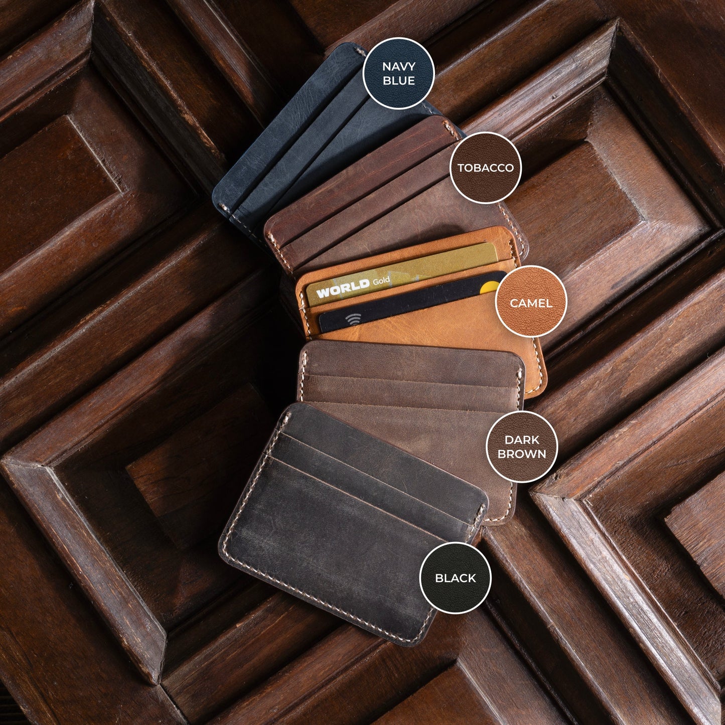Minimalist Personalized Leather Card Holder Wallet, Leather Card Holder, Credit Card Holder, Slim Card Holder, Small Leather Card Wallet