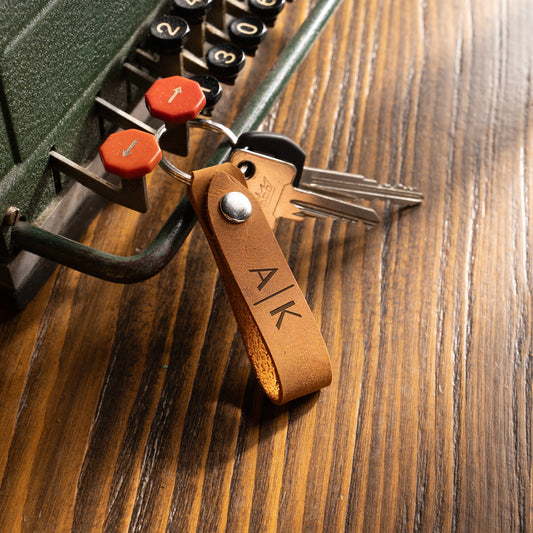 Personalized Leather Keychain | Custom Leather Keychain | Leather Key Fob | Gifts for her and him | Birthday Gift | Anniversary Gift |