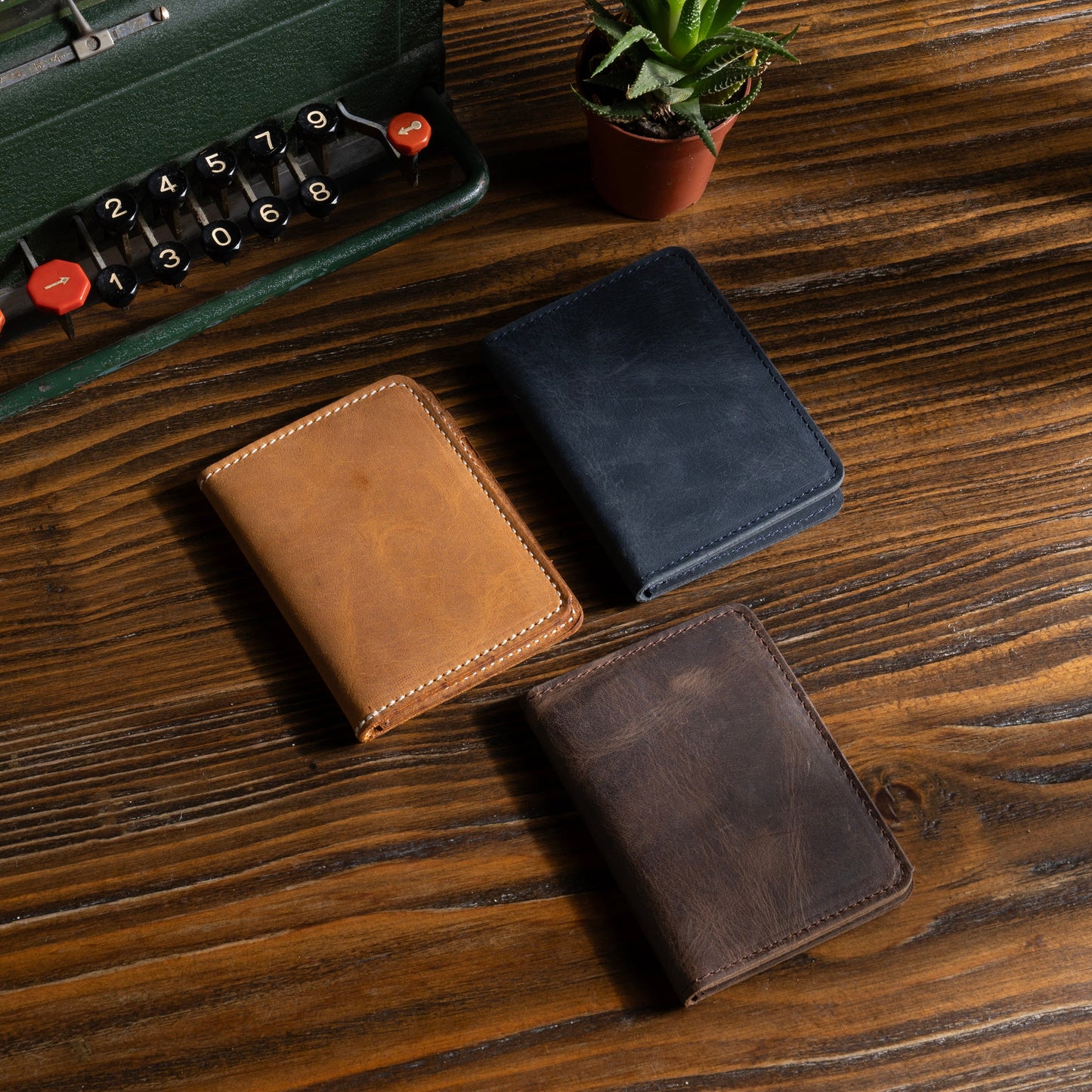 Personalized Minimalist Leather | Bifold Slim Wallet | Leather Card Holder | Anniversary Gift | Gift for him | Christmas Gift | Gift for Dad