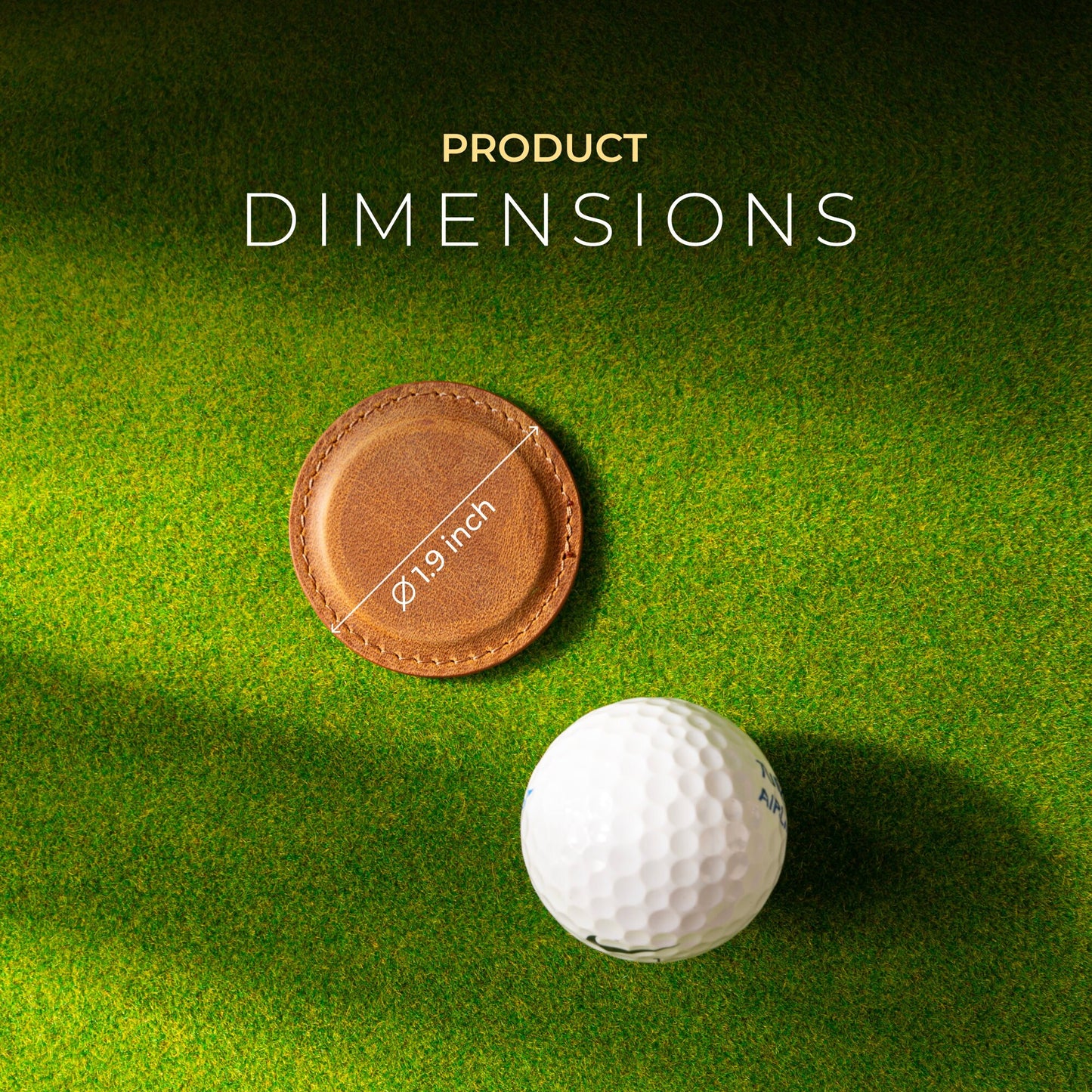 Personalized Premium Leather Golf Ball Marker | Custom Golf Ball Marker | Boyfriend Gift | Gift for Dad | Gifts for Husband | Golf Marker
