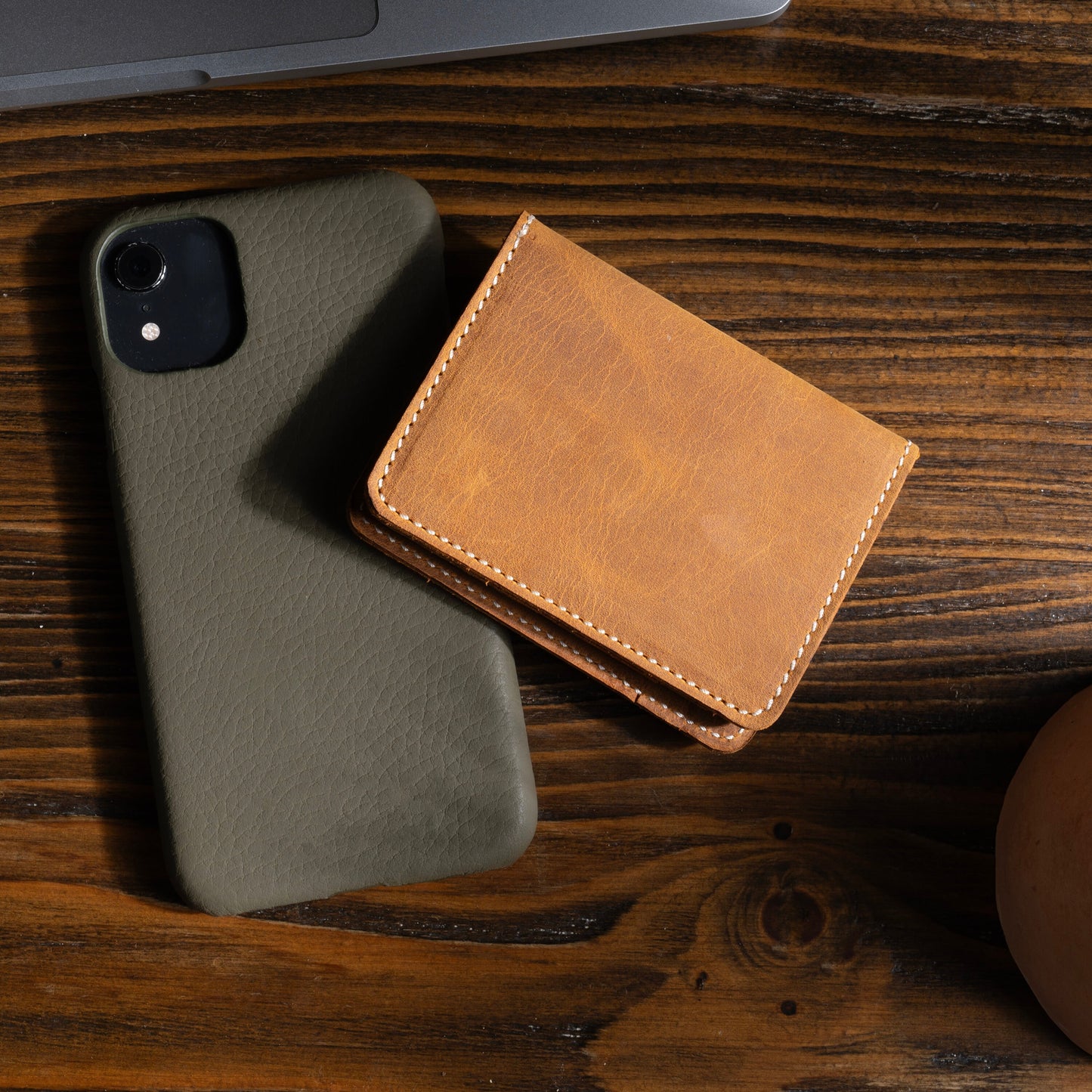 Personalized Minimalist Leather | Bifold Slim Wallet | Leather Card Holder | Anniversary Gift | Gift for him | Christmas Gift | Gift for Dad
