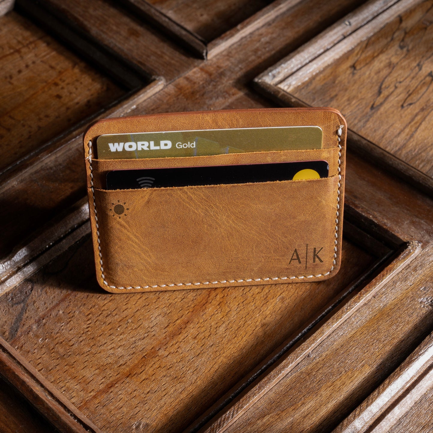 Minimalist Personalized Leather Card Holder Wallet, Leather Card Holder, Credit Card Holder, Slim Card Holder, Small Leather Card Wallet