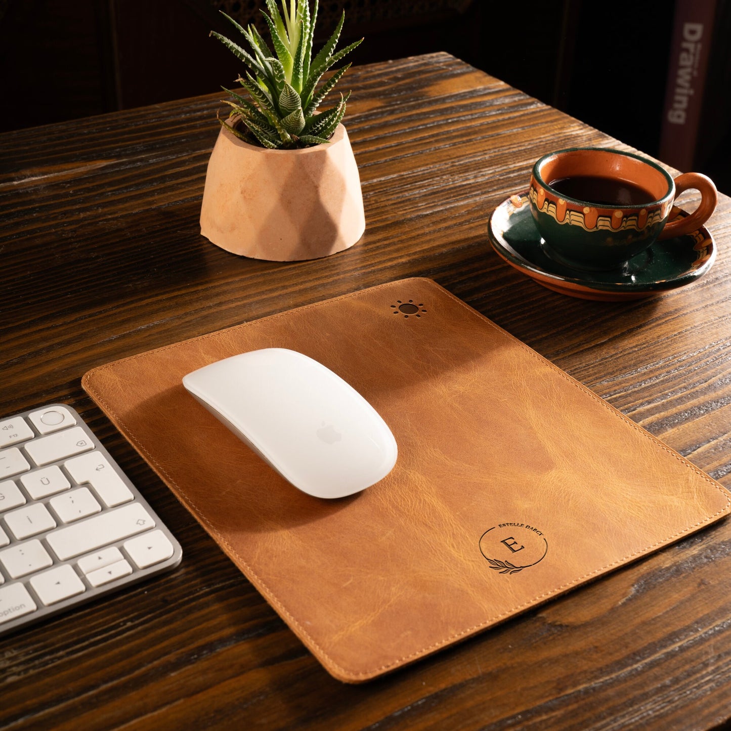 Personalized Premium Leather Mouse Pad | Custom Mouse Pad | Coworker Gift | Gift for Him | Gift for Her | Gift for Dad | Christmas Gift