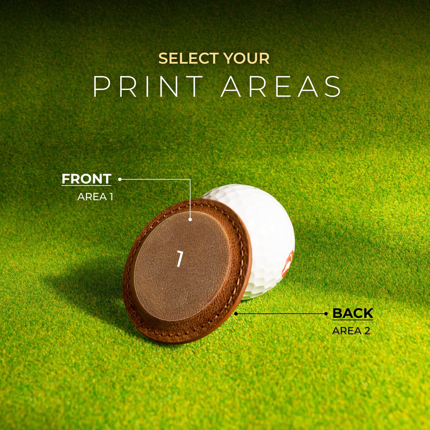 Personalized Premium Leather Golf Ball Marker | Custom Golf Ball Marker | Boyfriend Gift | Gift for Dad | Gifts for Husband | Golf Marker